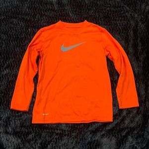 Nike Dri-FIT Bright Orange Long Sleeve Tee